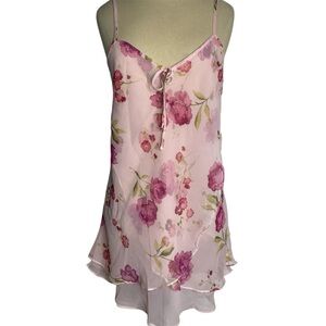 Vintage Gillian & O’Malley Size Small Nighty Nightgown Slip Dress Pink Floral